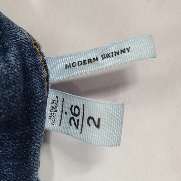 LOFT Modern Skinny Distressed Jeans - 2 - Picture 12 of 14